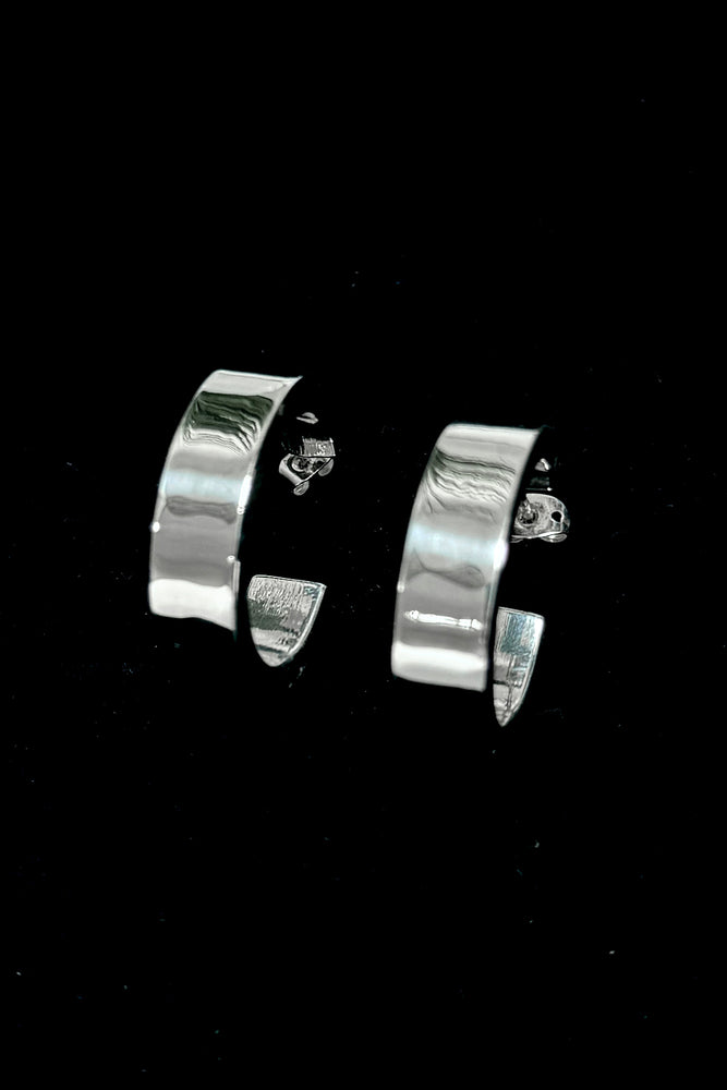 Sterling Silver Modern Circle and Bar Earrings