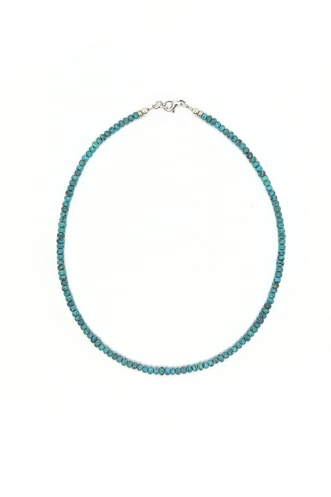 16" Kingman Turquoise Beaded Necklace