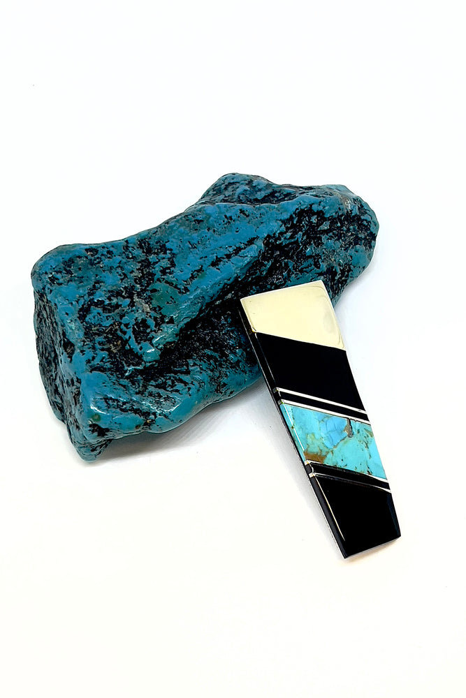 Black Jet and Turquoise Money Clip