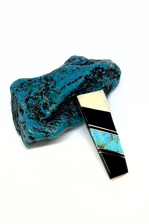 
                
                    Load image into Gallery viewer, Black Jet and Turquoise Money Clip
                
            