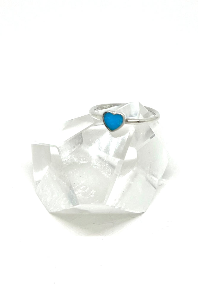 Turquoise Heart Ring (size 6)