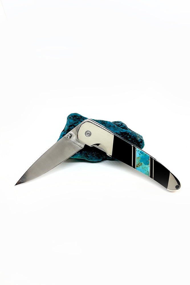 Sonoran Turquoise and Black Jet Knife