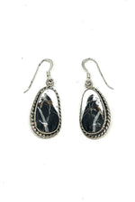 Terry Wood Navajo White Buffalo Freeform Earrings