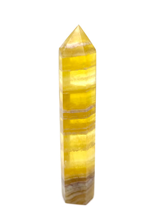 
                
                    Load image into Gallery viewer, Honey Yellow Fluorite Crystal Point
                
            