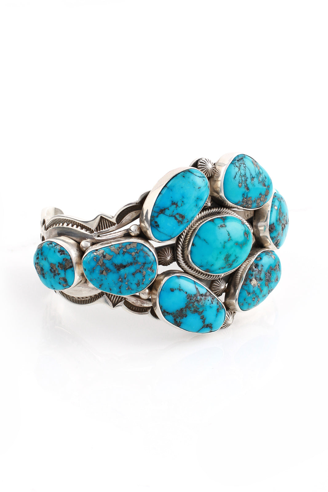 Silver Eagle Gallery | Aaron Toadlena Blue Turquoise Cuff