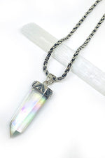 Aura Quartz Sterling Silver Pendant