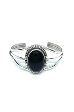 Black Onyx and Sterling Silver Cuff Bracelet