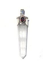 Garnet and Quartz Crystal Pendant