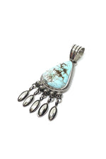Navajo Geneva Apachito Dry Creek Turquoise Pendant