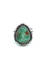 Green Turquoise Navajo Ring (Size 8.5)