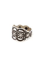 Andy Cadman Navajo Oxidized Hand-Stamped Wide Band (Size 7 ½)
