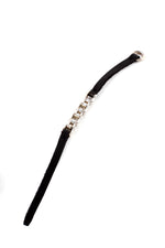 Sterling Silver Bike Chain Leather Bracelet