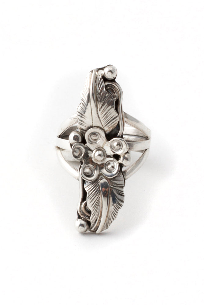 Navajo Sterling Silver Applique Ring Size (6 ½,7)