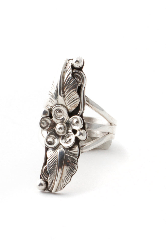 Navajo Sterling Silver Applique Ring Size (6 ½,7)