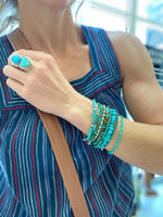 Dainty Green and Blue Turquoise Bead Bracelet