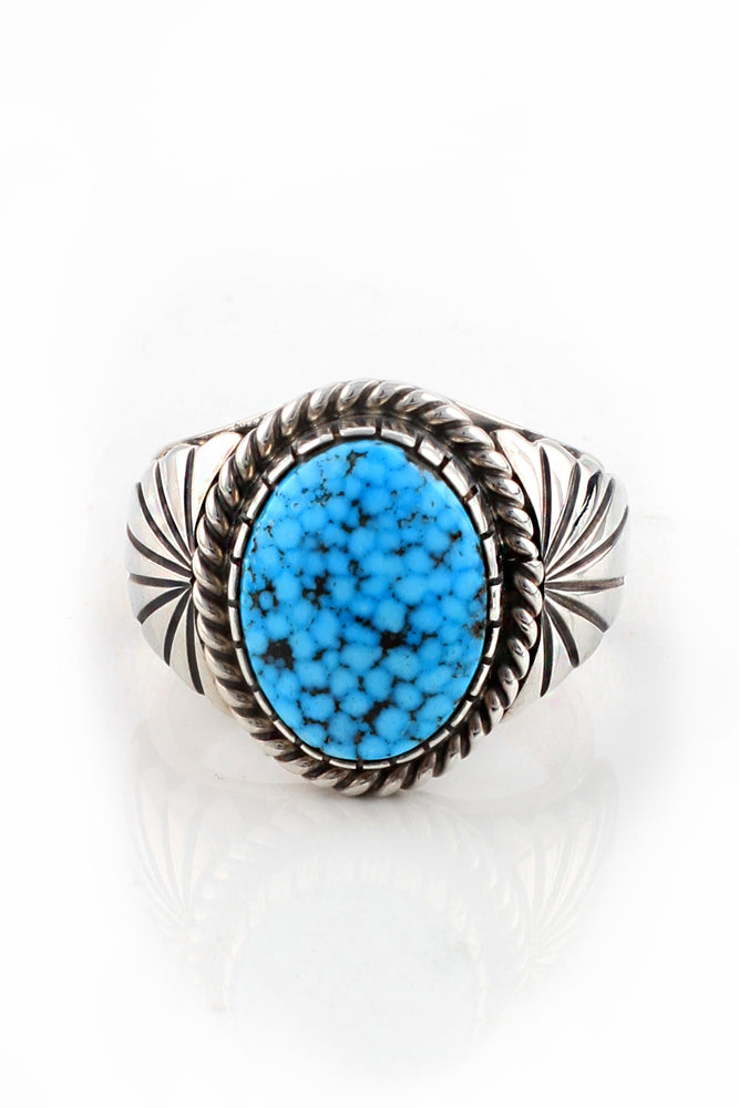 Kingman Turquoise Navajo Men's Ring (Size 11 ½)