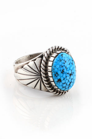 Kingman Turquoise Navajo Men's Ring (Size 11 ½)