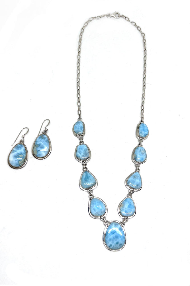 
                
                    Load image into Gallery viewer, Jimmy Emerson Larimar Necklace and Earring Set
                
            