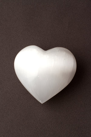 Large Selenite Crystal Heart
