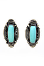 M&R Calladito Navajo Turquoise Post Earrings