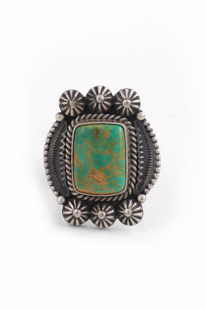 Michael and Rosita Calladitto Vintage Style Turquoise Ring (Size 9.25)
