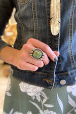 Michael and Rosita Calladitto Vintage Style Turquoise Ring (Size 9.25)