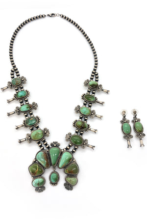 Mary Ann Spencer Royston Turquoise Squash Blossom Necklace (Set)