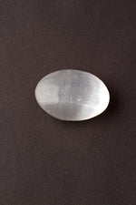 Selenite Palm Stone