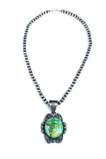 Sony Nez Navajo Sonoran Gold Turquoise Pendant