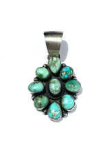 Bobby Johnson Sonoran Gold Turquoise Cluster Pendant