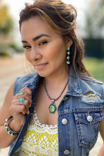 Sony Nez Navajo Sonoran Gold Turquoise Pendant