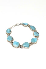 Sterling Silver Larimar Link Bracelet
