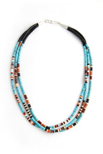 Santo Domingo Three Strand Heishi Necklace