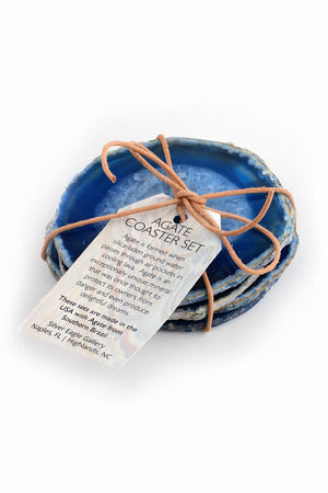 
                
                    Load image into Gallery viewer, Blue Agate Coaster Set
                
            