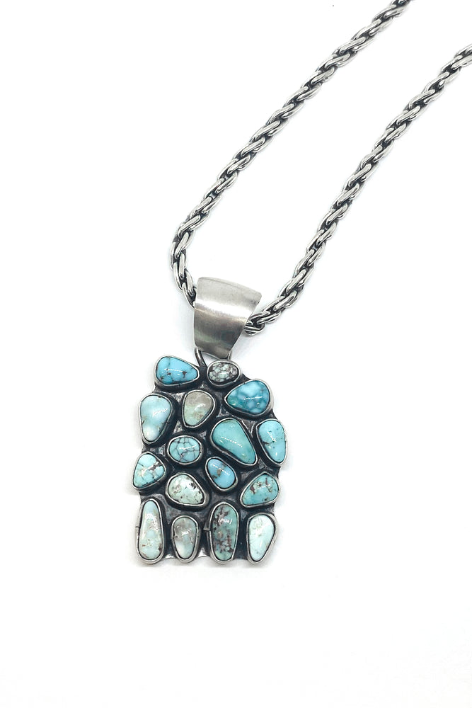 Dry Creek White Turquoise Cluster Pendant