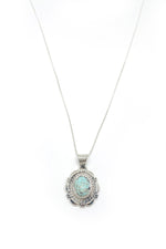 Delicate Dry Creek White Turquoise Pendant