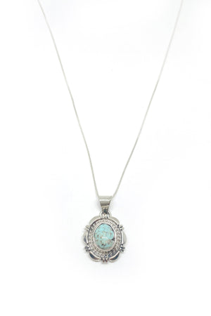 
                
                    Load image into Gallery viewer, Delicate Dry Creek White Turquoise Pendant
                
            