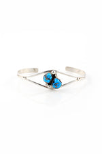 Petite Navajo Turquoise Nugget Cuff Bracelet