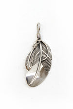 Navajo Twin Feather Pendant