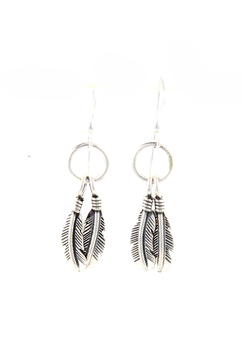Double Feather Earrings