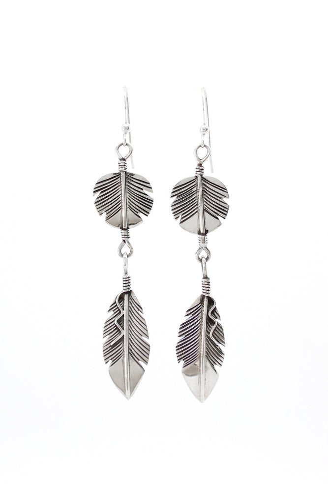 Navajo Double Feather Earrings