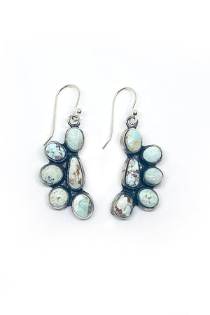
                
                    Load image into Gallery viewer, Navajo Dry Creek White Turquoise Dangle Earrings
                
            