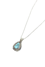 Rare Dry Creek White Turquoise Pendant