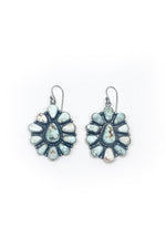 Dry Creek White Turquoise Cluster Earrings