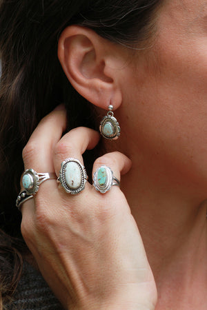 Freeform Dry Creek Turquoise Earrings