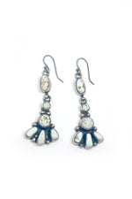 Long Dry Creek White Turquoise Dangle Earrings