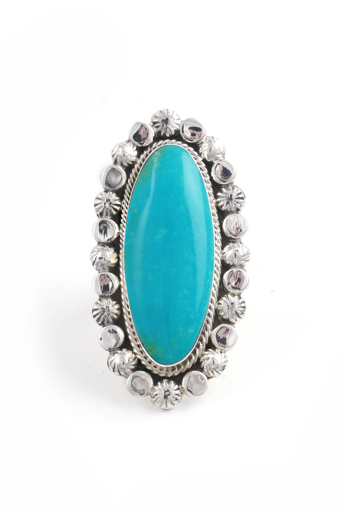 Emerson Delgarito Oval Turquoise Ring (Size 6)