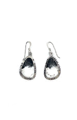 Terry Wood White Buffalo Teardrop Earrings