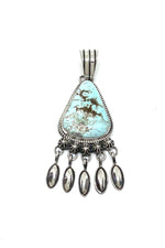 Navajo Geneva Apachito Dry Creek Turquoise Pendant