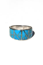 Navajo Turquoise Inlay Ring (Size 6.5)